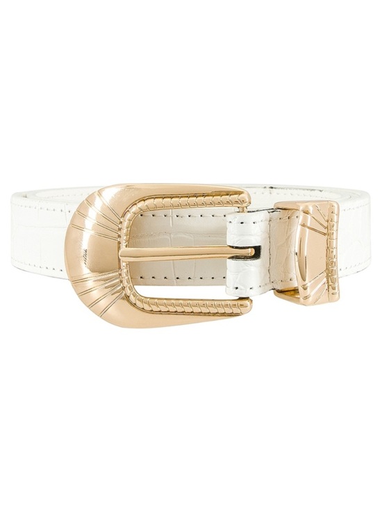 petit moments: Tulsa Ivory Belt with Gold Buckle - Size XS/S main image 4